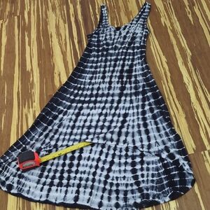 Marc New York Black and White Tie-Dye High Low T-Shirt Dress